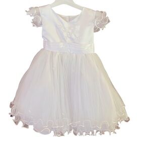 White formal dress girls dress size 40